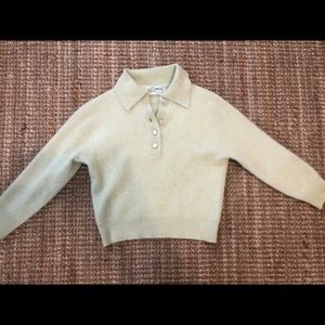 angora collared sweater